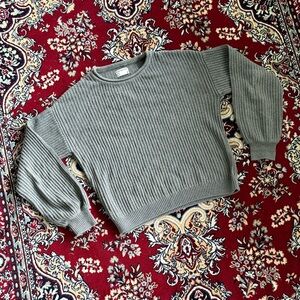 Frank And Oak Women’s SM Small Seawool Gray Knit Crewneck Sweater